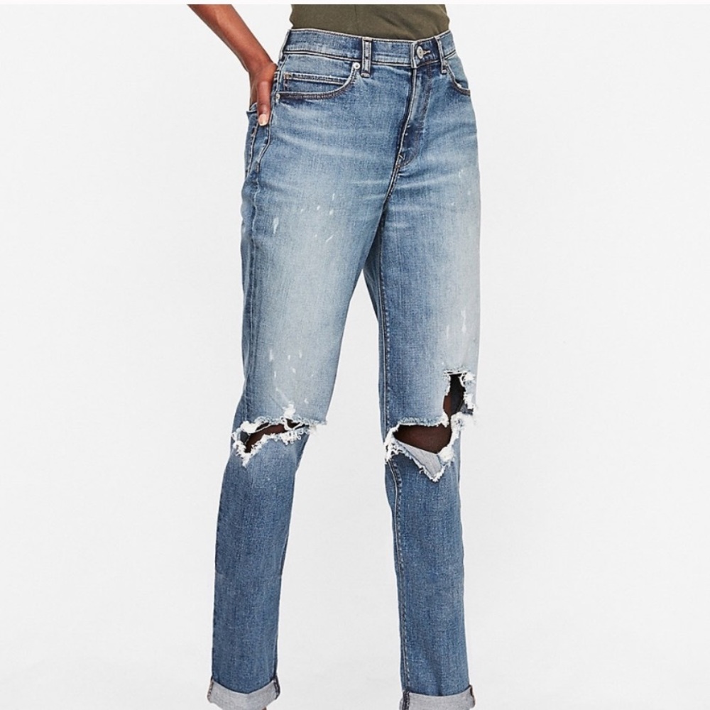 Express 12 original girlfriend jeans highwaist NWT